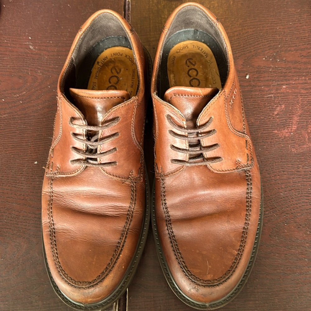 Ecco Helsinki apron toe tie up dress shoes